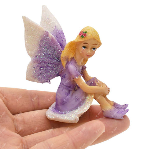 Fairy Garden Ornaments Resin Elf Figurines Outdoor Statues
