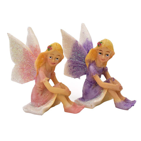 Fairy Garden Ornaments Resin Elf Figurines Outdoor Statues