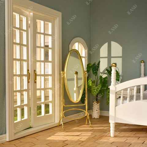 Golden Miniature Coat Rack & Full Length Mirror