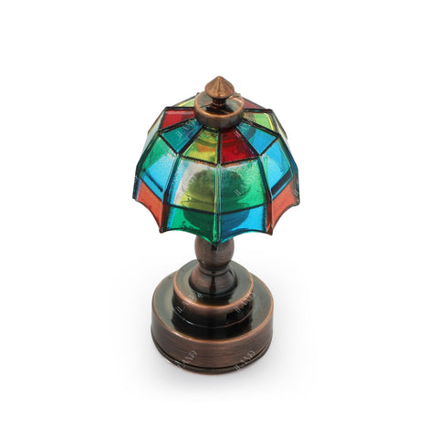 Mosaic Lattice Dollhouse Table Lamp w/ Battery