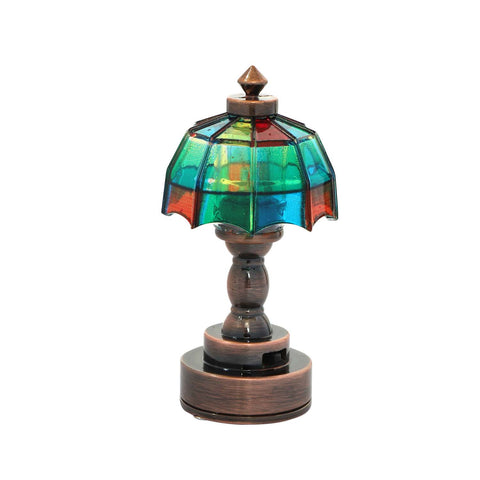 Mosaic Lattice Dollhouse Table Lamp w/ Battery