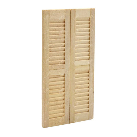 Miniature Dollhouse Wood Shutters Window