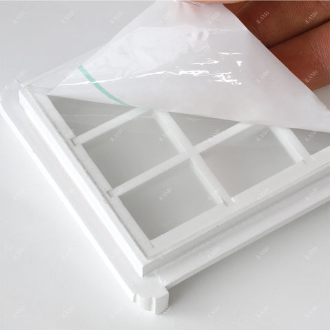 1/12 Scale White Wooden Dollhouse Windows 2pcs