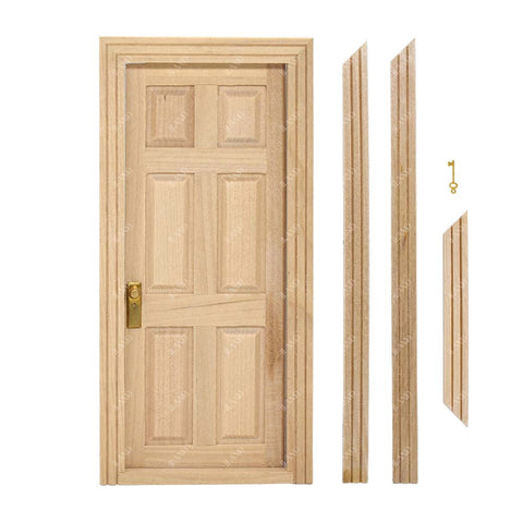 Miniature Dollhouse Wooden Door