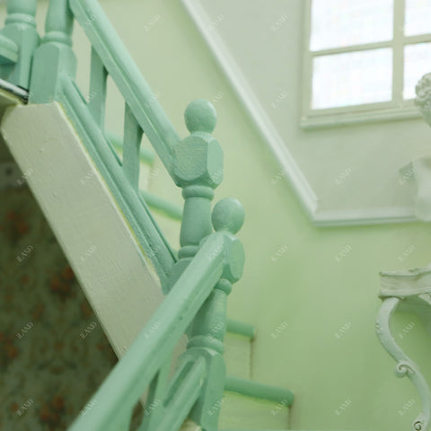 Dollhouse Stairs w/ Adjustable Handrails 2 Sets & DIY Railing