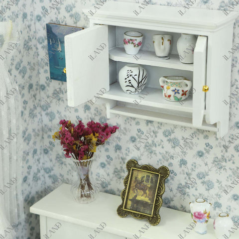 White Dollhouse Wall Cabinet
