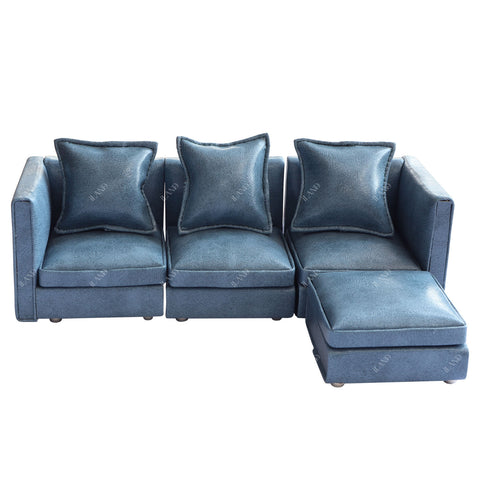 Dollhouse Sectional Sofa Furniture Miniature Sectional Couch Set for Doll House