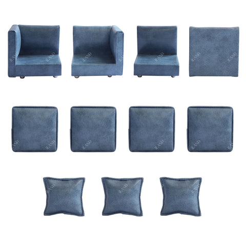 Dollhouse Sectional Sofa Furniture Miniature Sectional Couch Set for Doll House