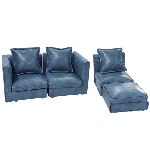 Dollhouse Sectional Sofa Furniture Miniature Sectional Couch Set for Doll House