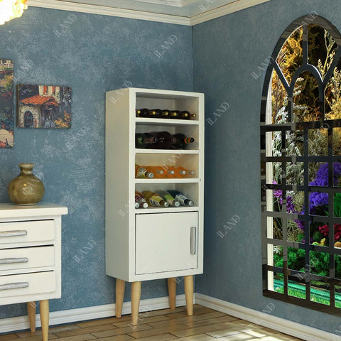 Dollhouse Furniture on 1/12 Scale of Dining-Room Table Chair & Cabinet