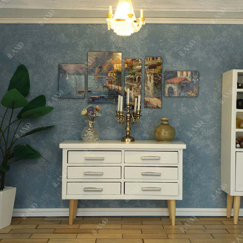 Dollhouse Furniture on 1/12 Scale of Dining-Room Table Chair & Cabinet