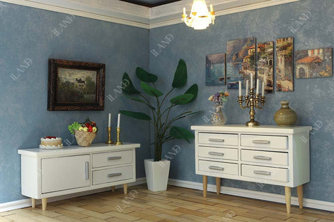 Dollhouse Furniture on 1/12 Scale of Dining-Room Table Chair & Cabinet