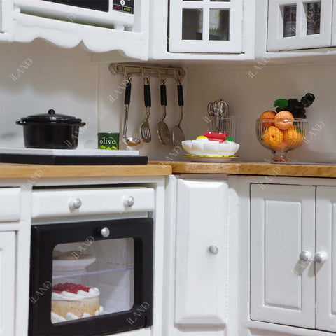 Dollhouse Kitchen with Dollhouse Accessories Set Exquisite Kitchen