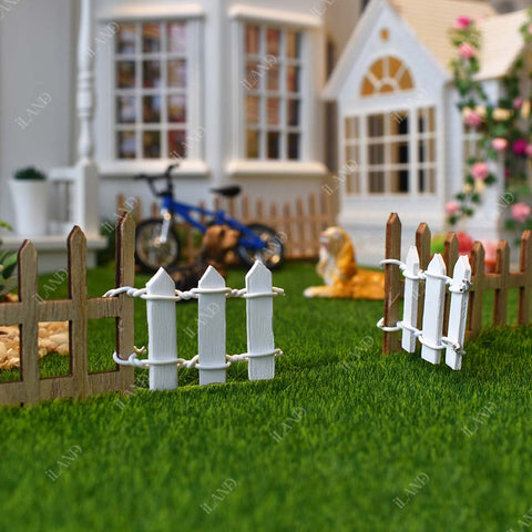 Fairy Garden Artificial Grass & Miniature Fences