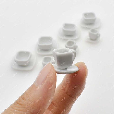 Dollhouse Plain White Square Tea Set Lovely – iLAND