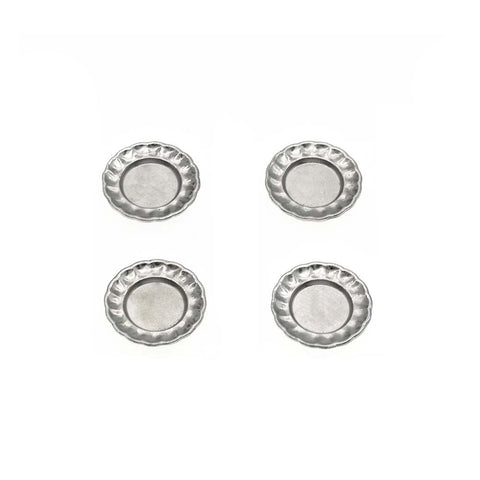 Dollhouse Mini Metal Plate 4pcs