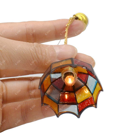 Mosaic Lattice Dollhouse Pendant Light w/ Plug