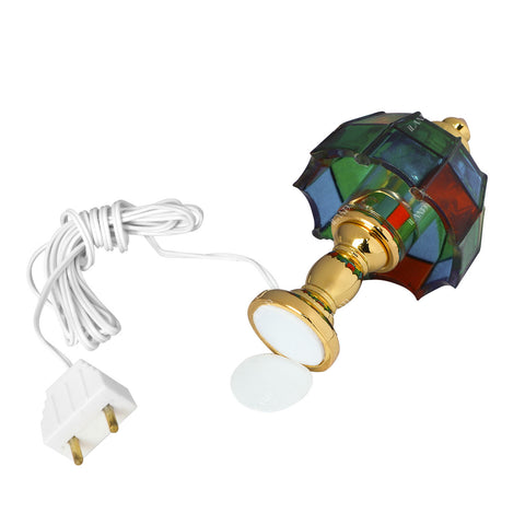 Mosaic Lattice Dollhouse Table Lamp w/ Plug