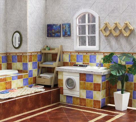 Dollhouse Flooring Boards (60 pcs Color Patch work Tiles)