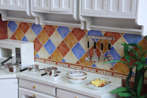 Dollhouse Flooring Boards (60 pcs Color Patch work Tiles)