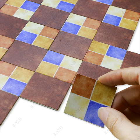 Dollhouse Flooring Boards (60 pcs Color Patch work Tiles)