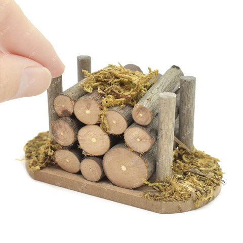 Dollhouse Wooden Woodpile