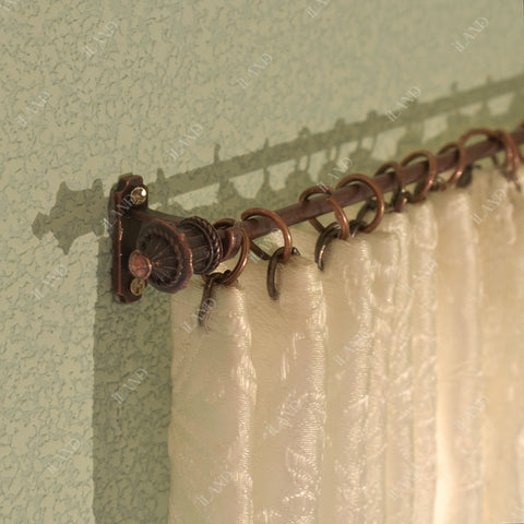 Dollhouse Mini Curtain Rods With Antique Crown Finial (Premium Bronze)