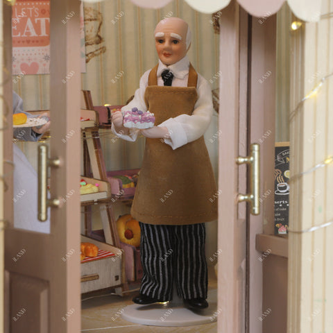 1:12 Scale Shopkeeper & Chef Doll Set