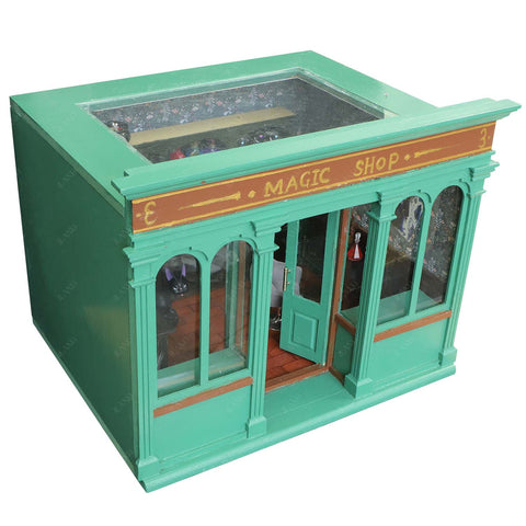 Wooden Dolllhouse Room Box w/ Double Doors & Transparent Roof