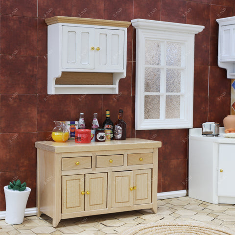 Dollhouse Wooden Storage Cabinet