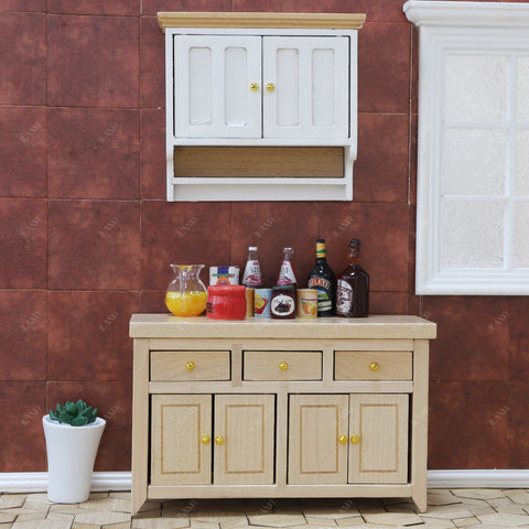 Dollhouse Wooden Storage Cabinet