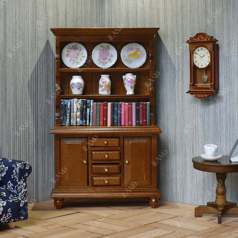 Dollhouse Vintage Wall Clock and Record Player