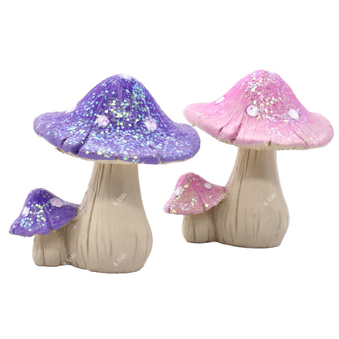 Fairy Garden Accessories Fake Mushroom Ornaments Glittery Fairy Figurines