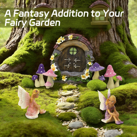 Fairy Garden Accessories Fake Mushroom Ornaments Glittery Fairy Figurines