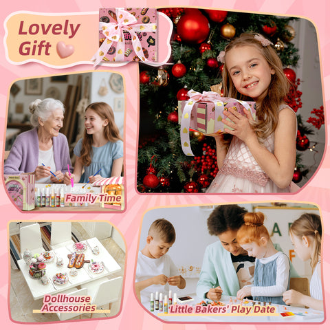 Air Dry Clay for Kids Craft Kits Mini Food 1/12 Accessories