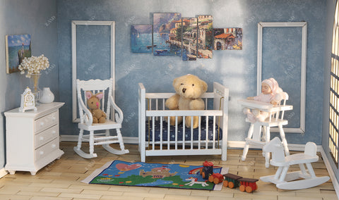 Dollhouse Furniture for Nursery Babyroom on 1/12 Scale