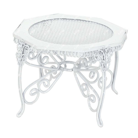 Dollhouse Patio Table w/Chairs & Iron Swing w/Rose Vines