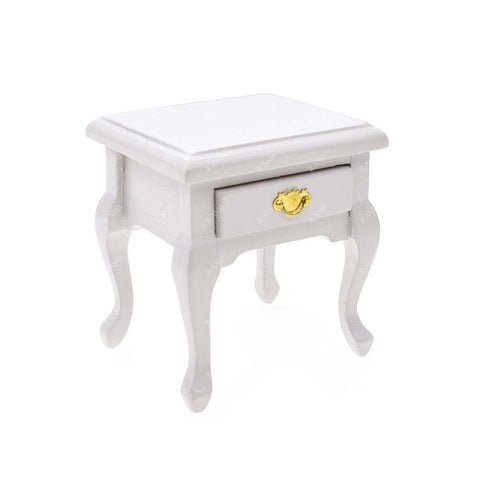 Dollhouse Furniture of White Metal Bed Set