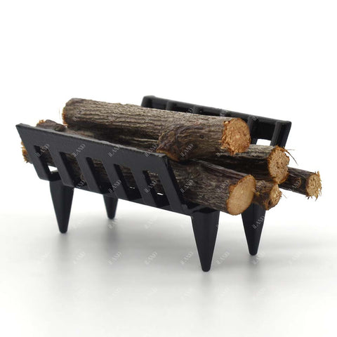 Rococo Dollhouse Fireplace w/ Tools & Firewood Rack
