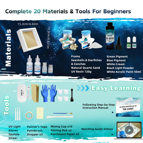 iLAND UV Resin Craft Kit, DIY Beach Decorations