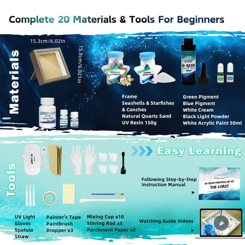 iLAND UV Resin Craft Kit, DIY Beach Decorations